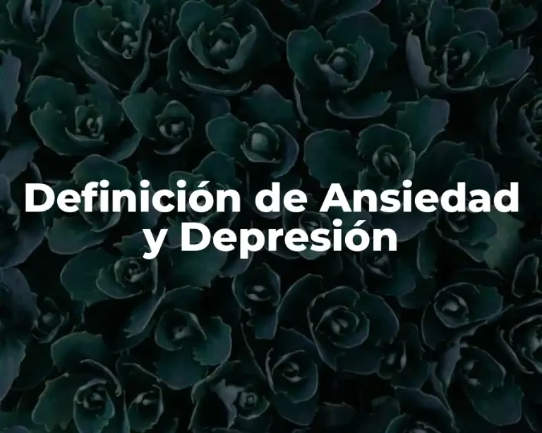 Definición de Ansiedad y Depresión