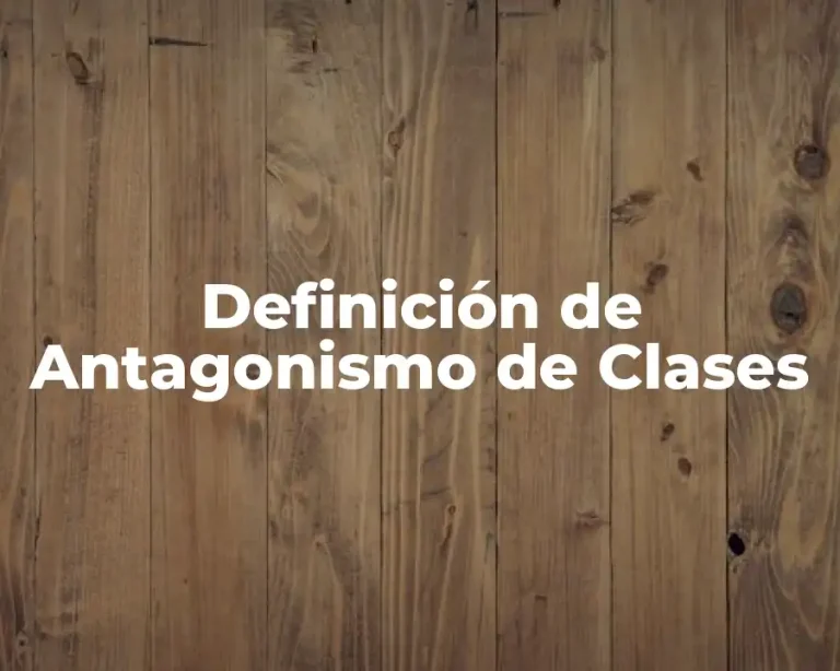 Definición de Antagonismo de Clases