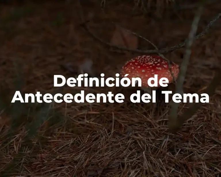 Definición de Antecedente del Tema