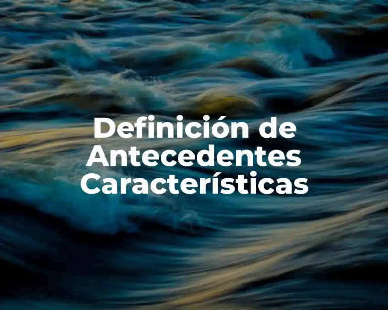 Definición de Antecedentes Características