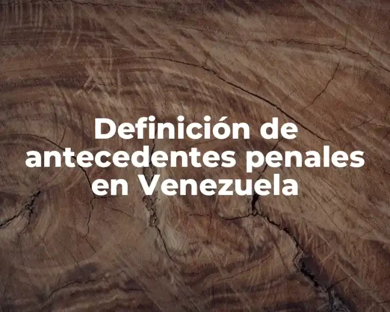 Definición de antecedentes penales en Venezuela