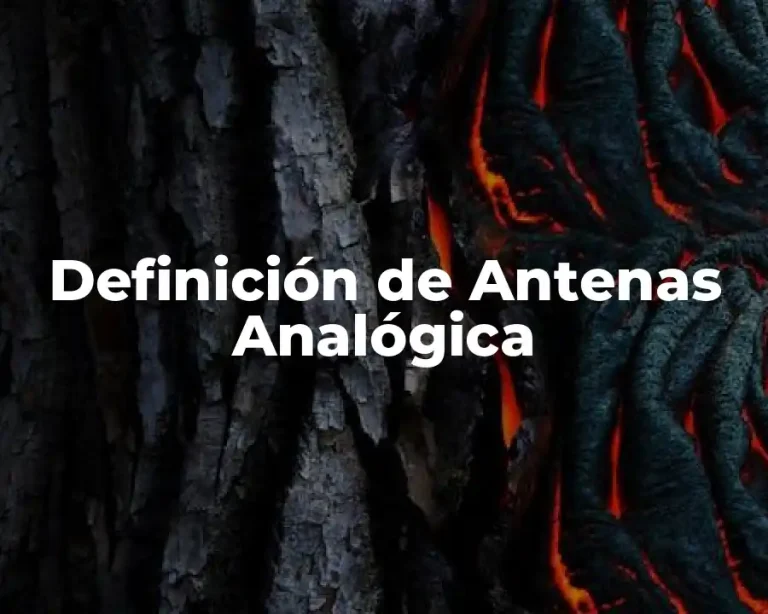 Definición de Antenas Analógica