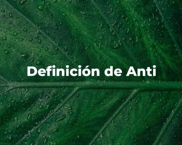 Definición de Anti