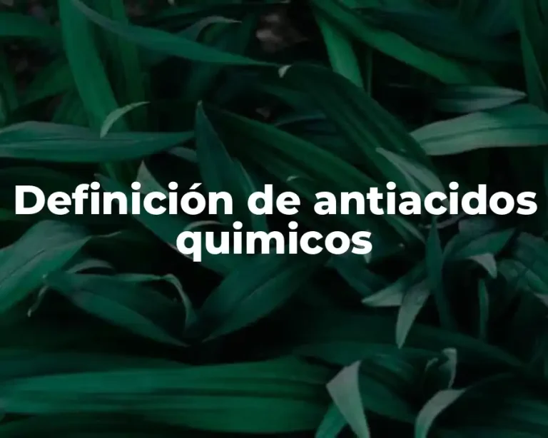 Definición de antiacidos quimicos