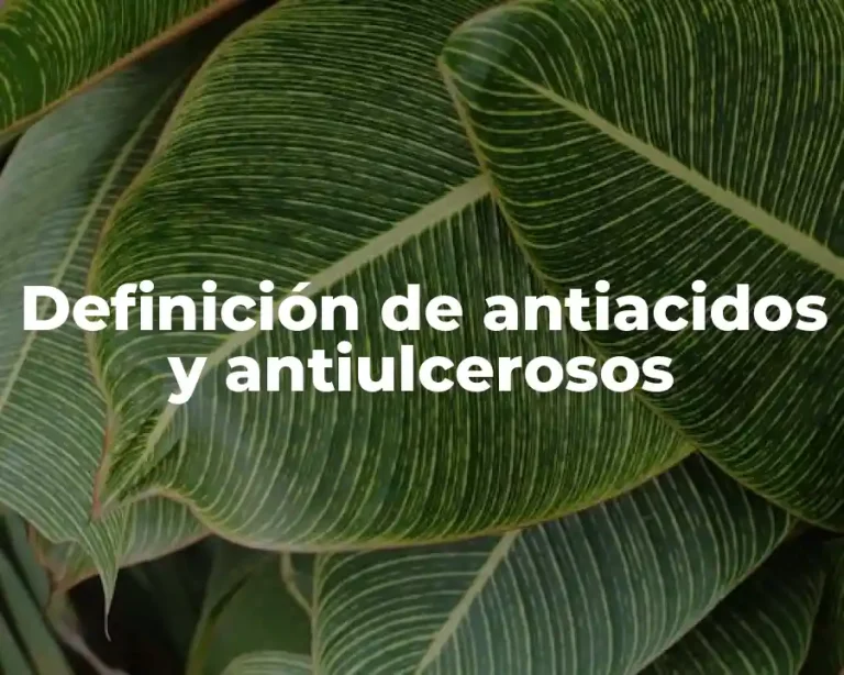 Definición de antiacidos y antiulcerosos