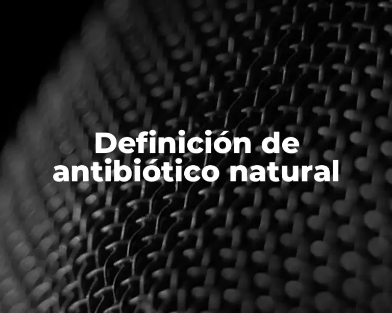 Definición de antibiótico natural