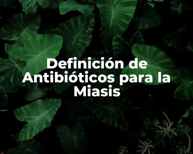 Definición de Antibióticos para la Miasis