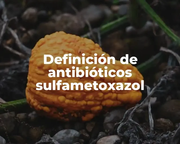 Definición de antibióticos sulfametoxazol