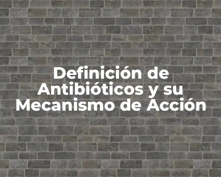 Definición de Antibióticos y su Mecanismo de Acción