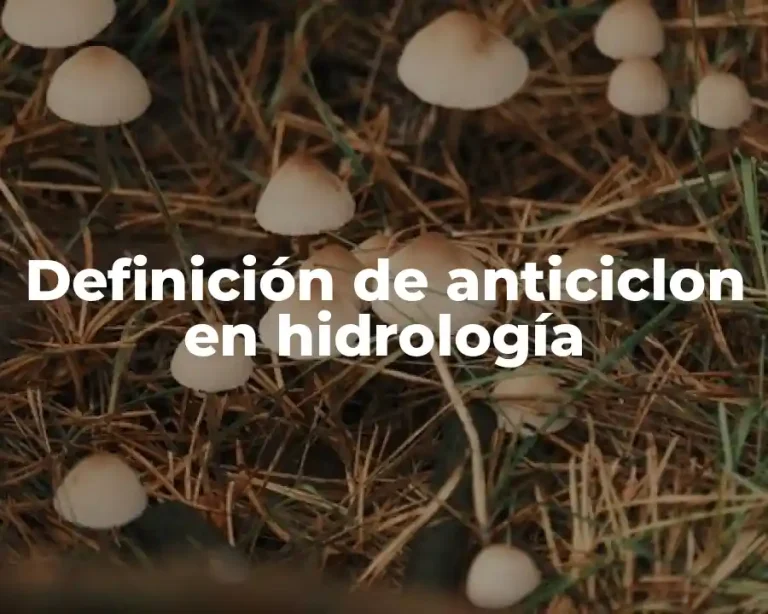 Definición de anticiclon en hidrología