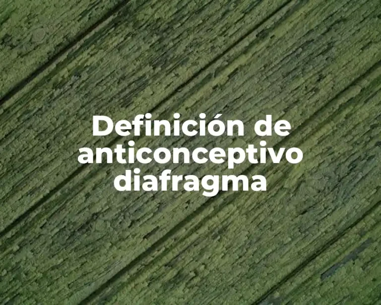 Definición de anticonceptivo diafragma