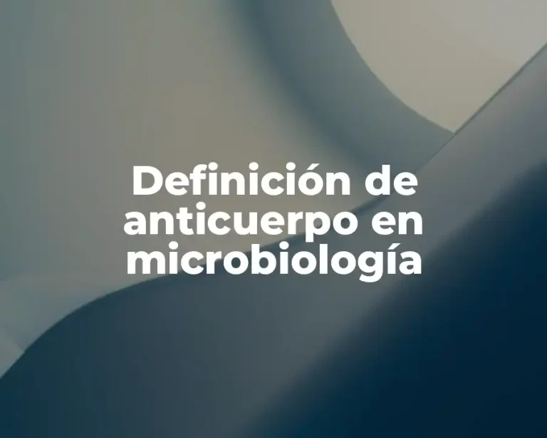 Definición de anticuerpo en microbiología