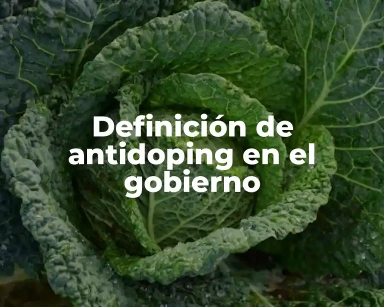 Definición de antidoping en el gobierno