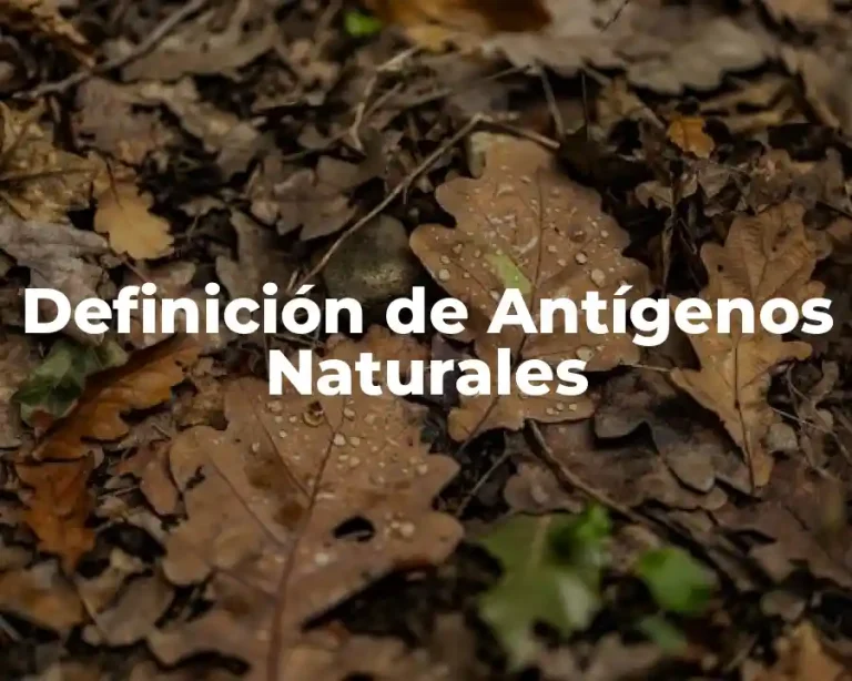 Definición de Antígenos Naturales