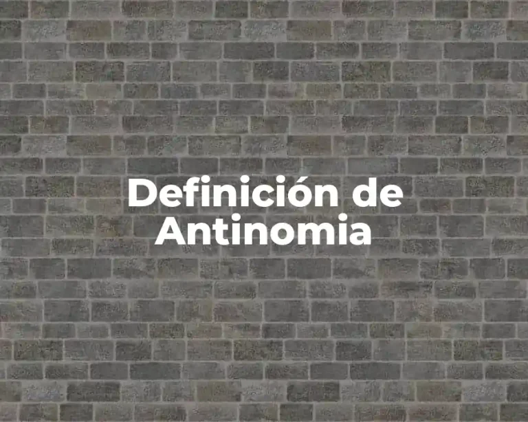 Definición de Antinomia