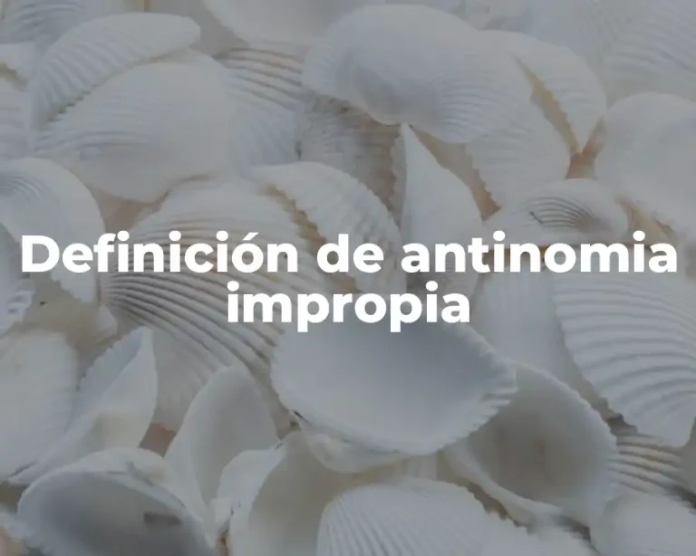 Definición de antinomia impropia