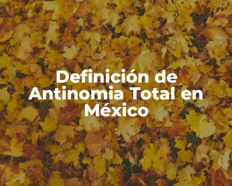 Definición de Antinomia Total en México