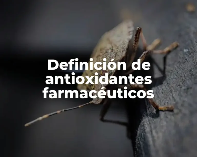Definición de antioxidantes farmacéuticos