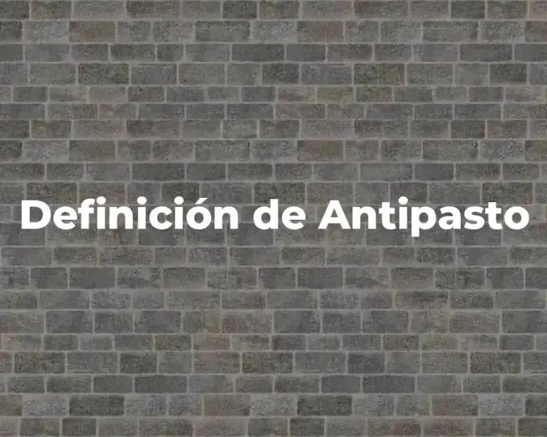 Definición de Antipasto