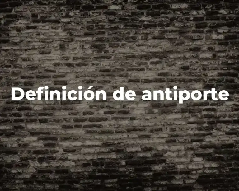 Definición de antiporte