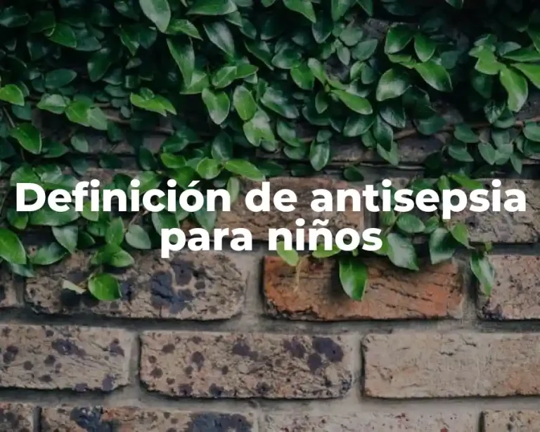 Definición de antisepsia para niños