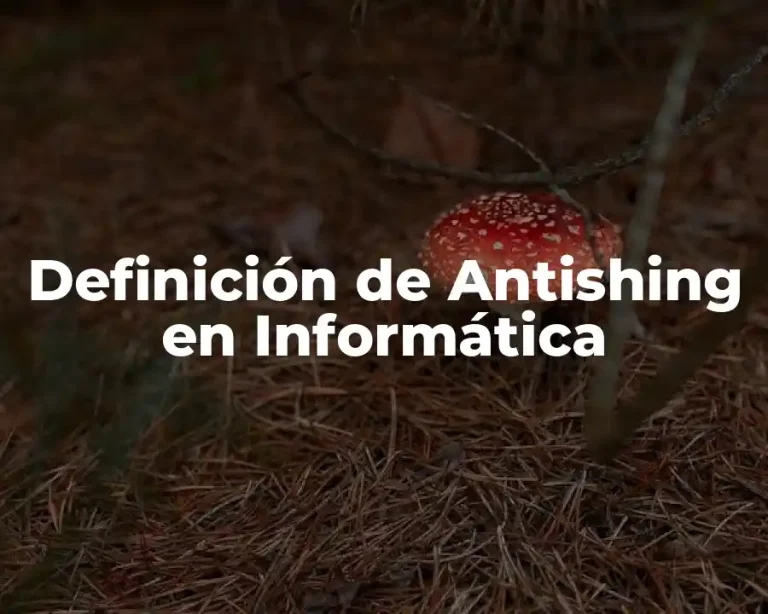 Definición de Antishing en Informática
