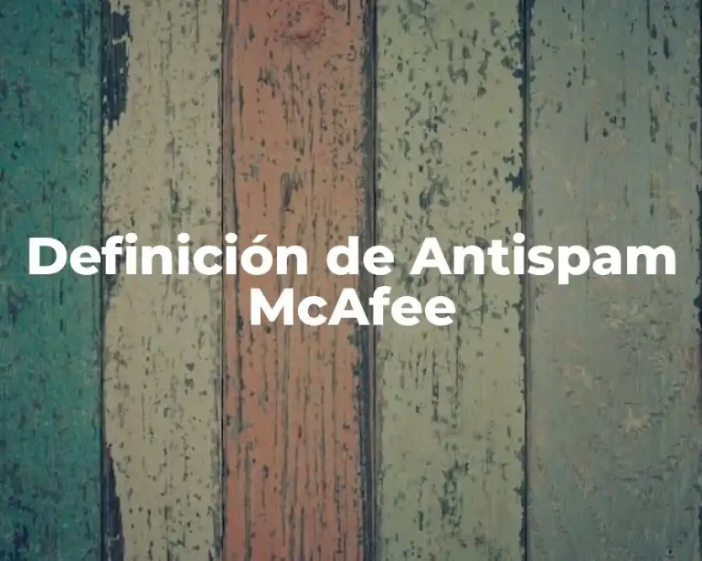 Definición de Antispam McAfee