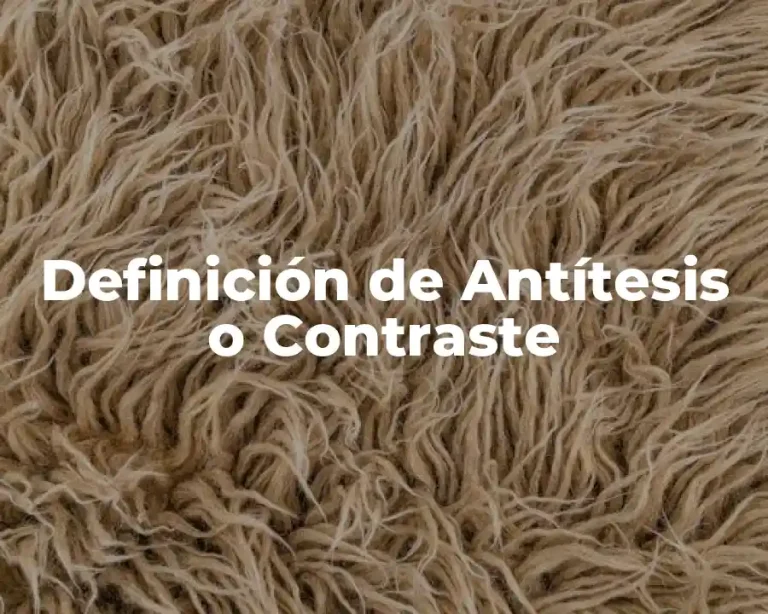 Definición de Antítesis o Contraste