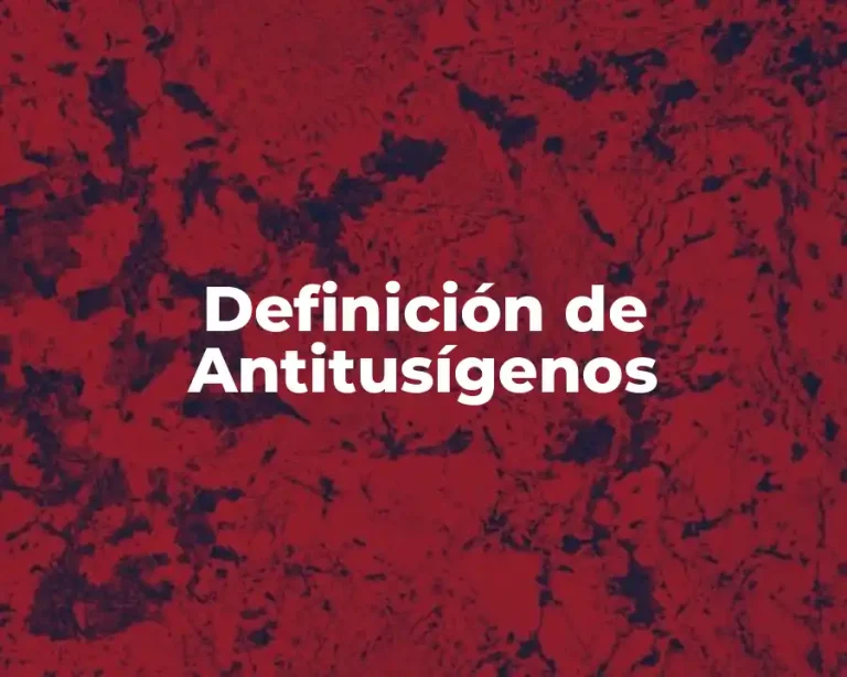 Definición de Antitusígenos