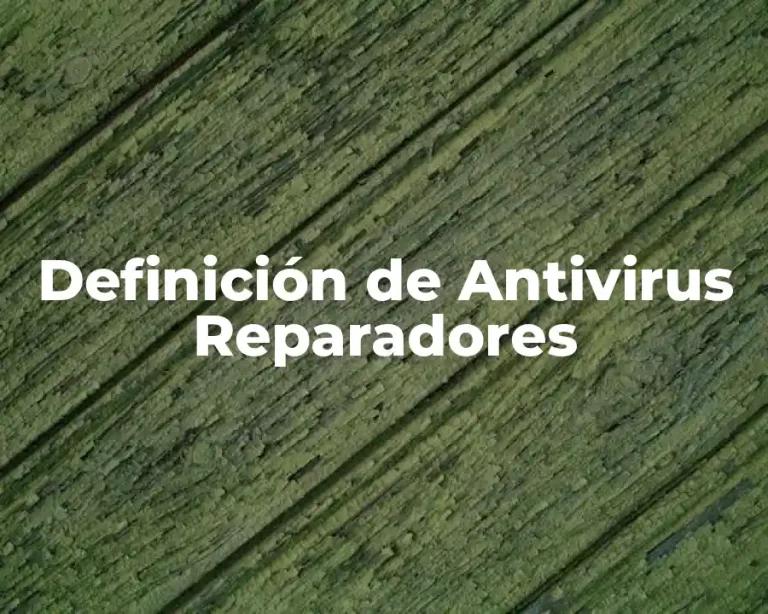 Definición de Antivirus Reparadores