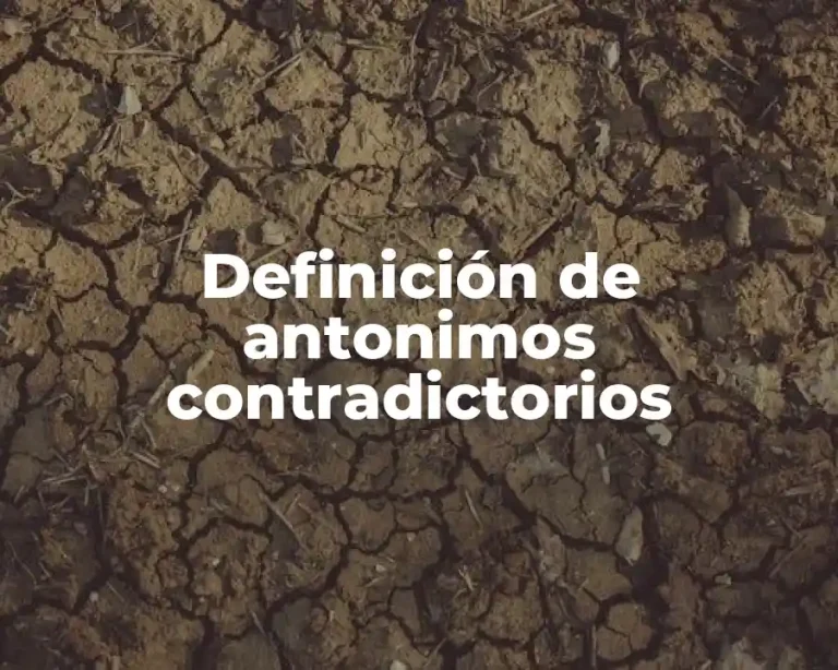 Definición de antonimos contradictorios