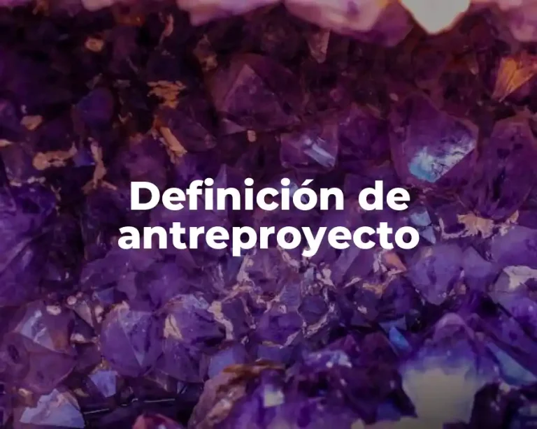 Definición de antreproyecto