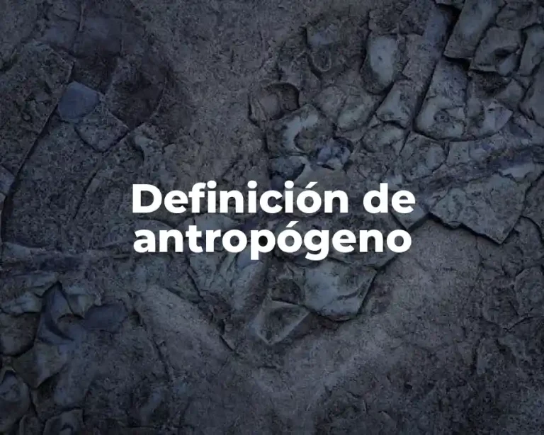 Definición de antropógeno