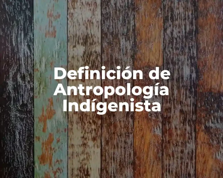 Definición de Antropología Indígenista