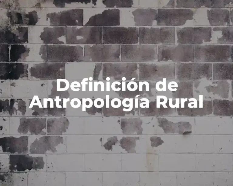 Definición de Antropología Rural