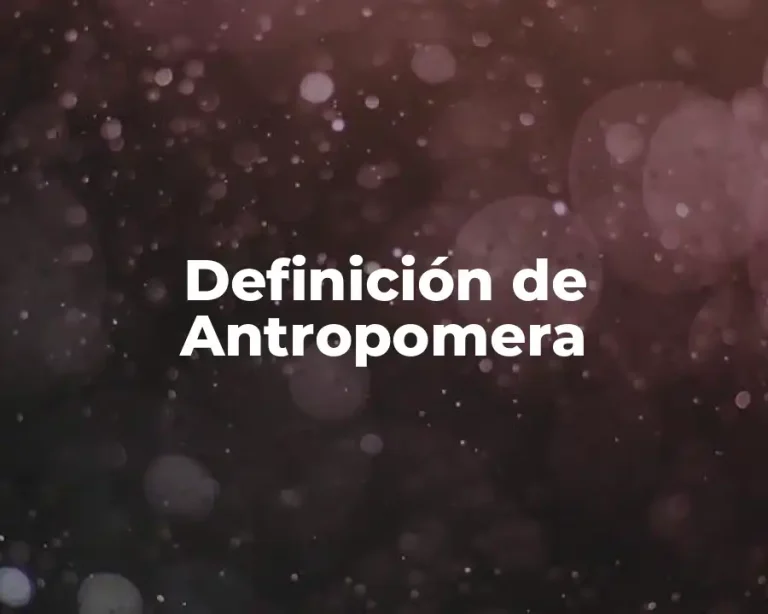 Definición de Antropomera