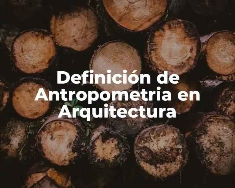 Definición de Antropometria en Arquitectura