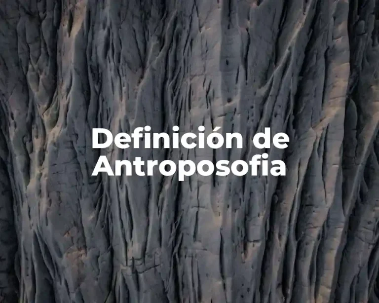 Definición de Antroposofia