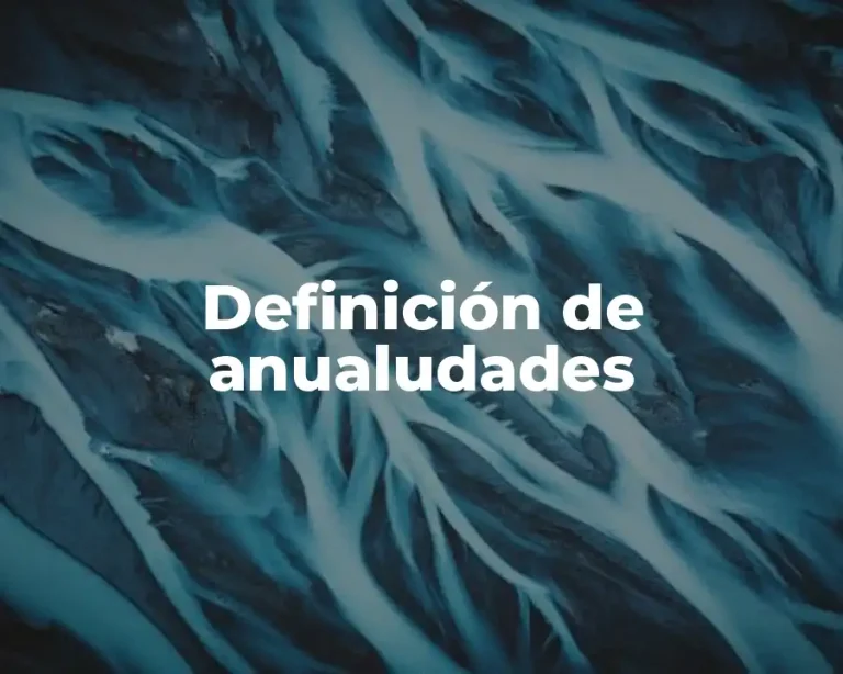 Definición de anualudades