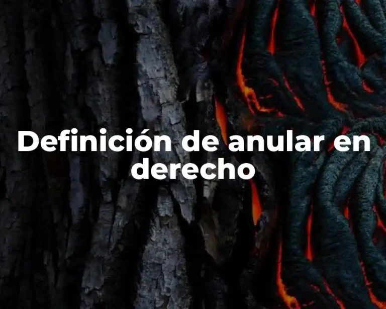 Definición de anular en derecho