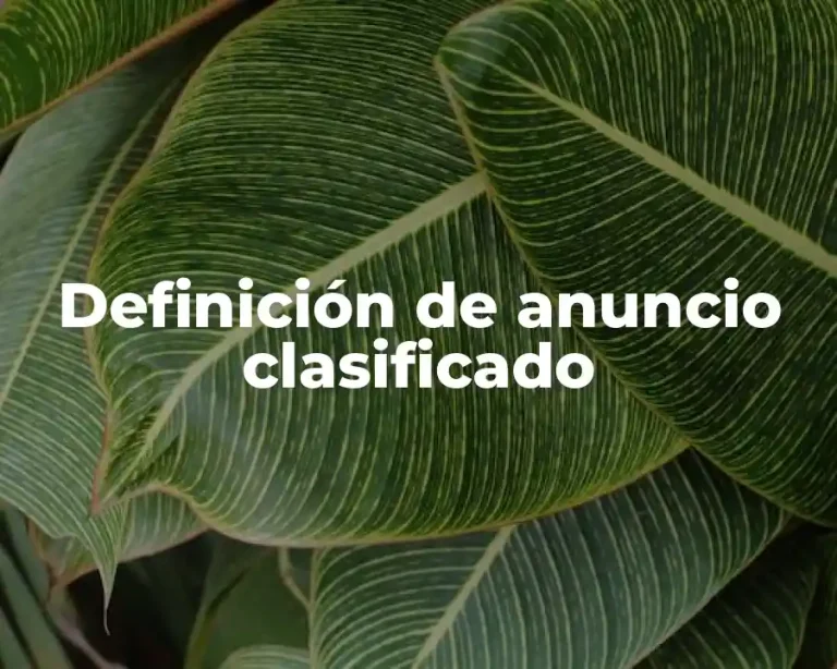 Definición de anuncio clasificado