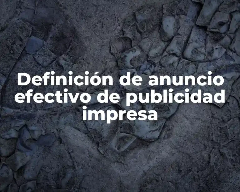 Definición de anuncio efectivo de publicidad impresa