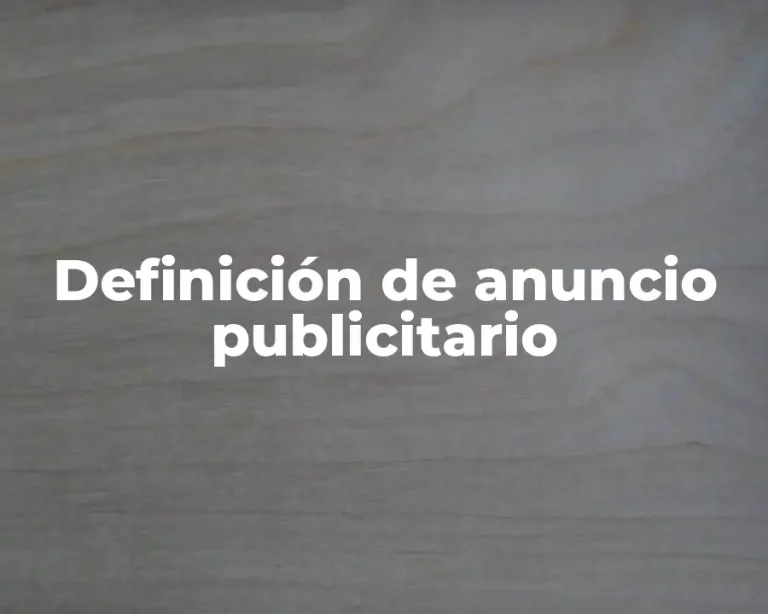 Definición de anuncio publicitario