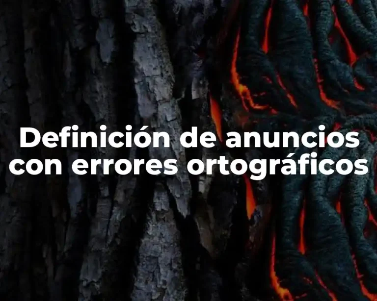 Definición de anuncios con errores ortográficos