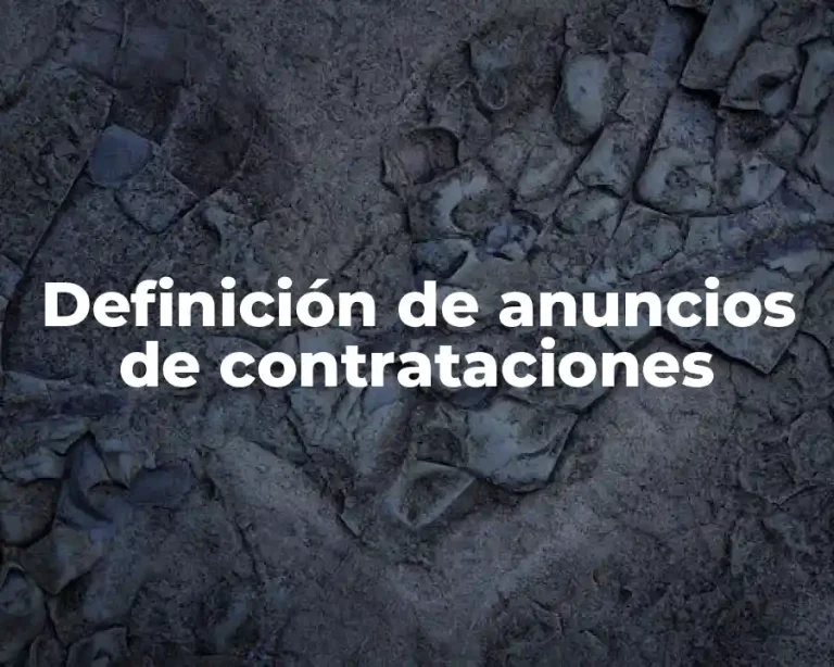Definición de anuncios de contrataciones