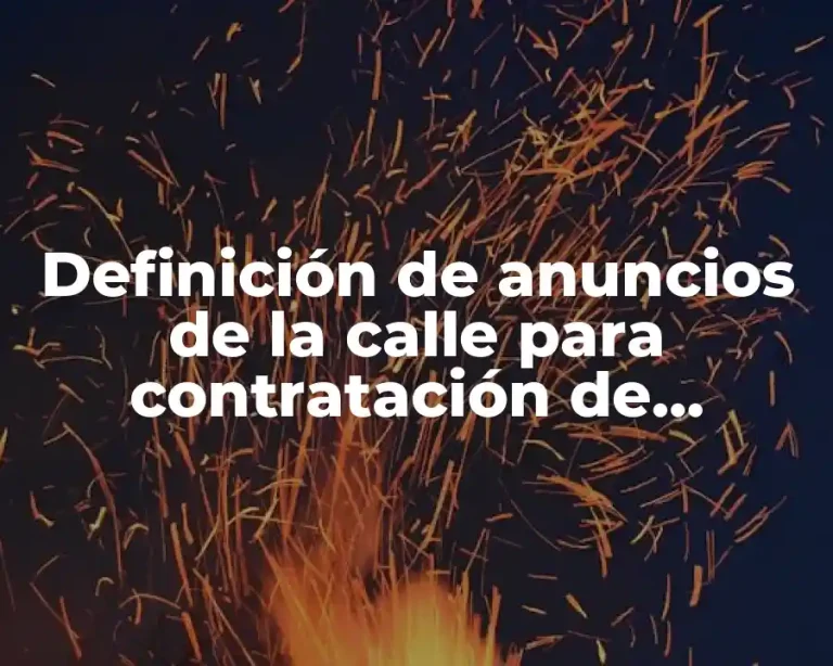 Definición de anuncios de la calle para contratación de personal