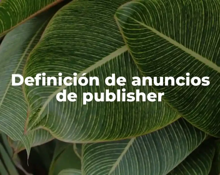 Definición de anuncios de publisher