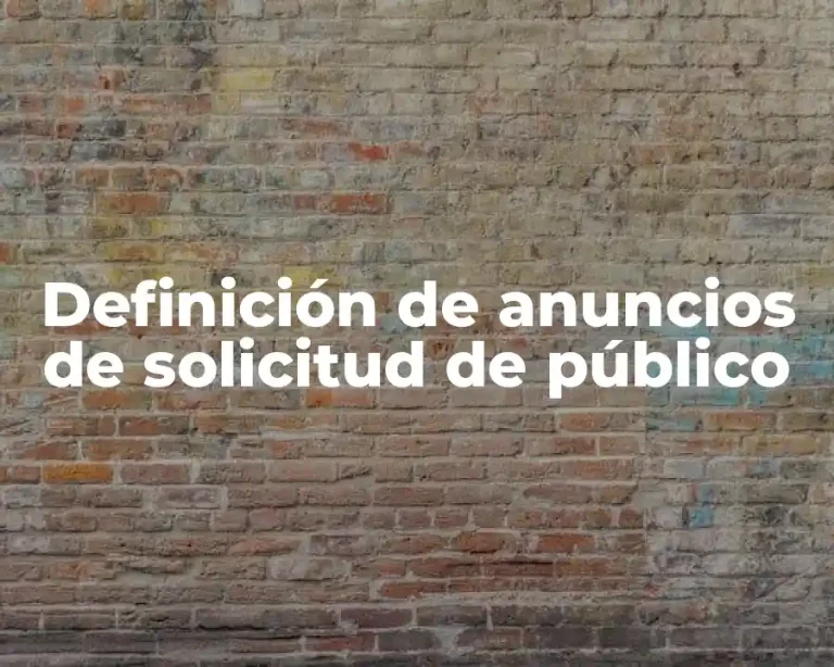 Definición de anuncios de solicitud de público