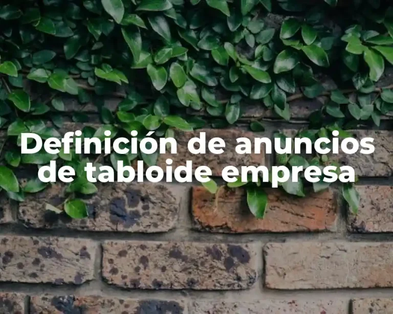 Definición de anuncios de tabloide empresa