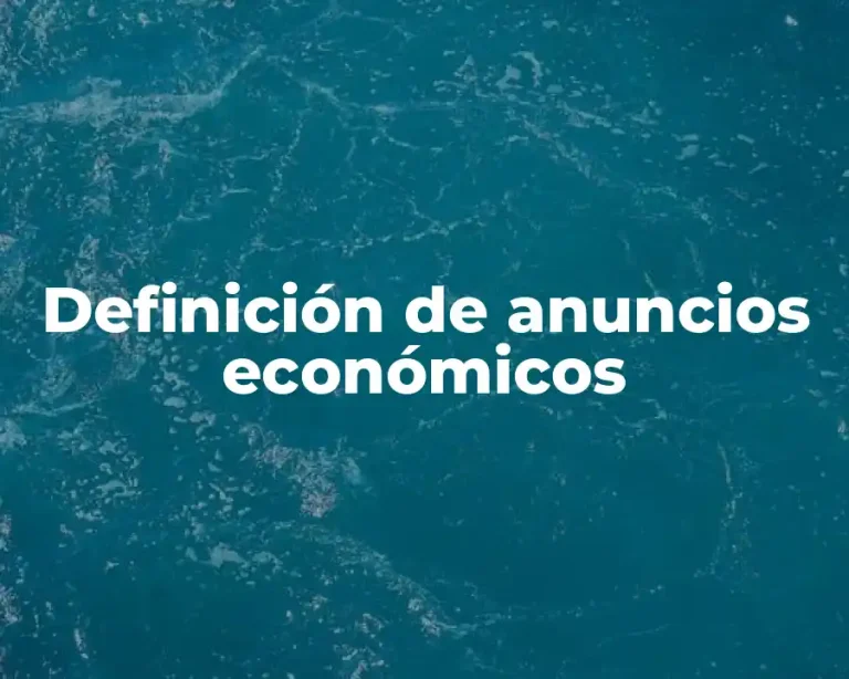 Definición de anuncios económicos
